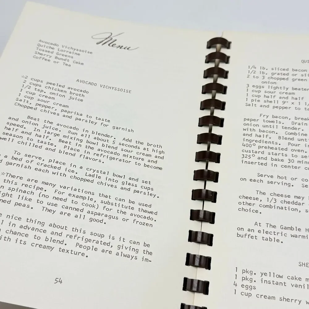 The Gamble House Restaurant Luncheon Menus Cookbook Recipes Pasadena California